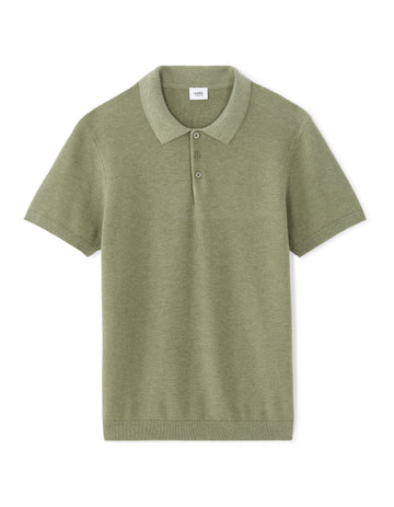 Celio Slim-fit 100% cotton textured knit polo - Green