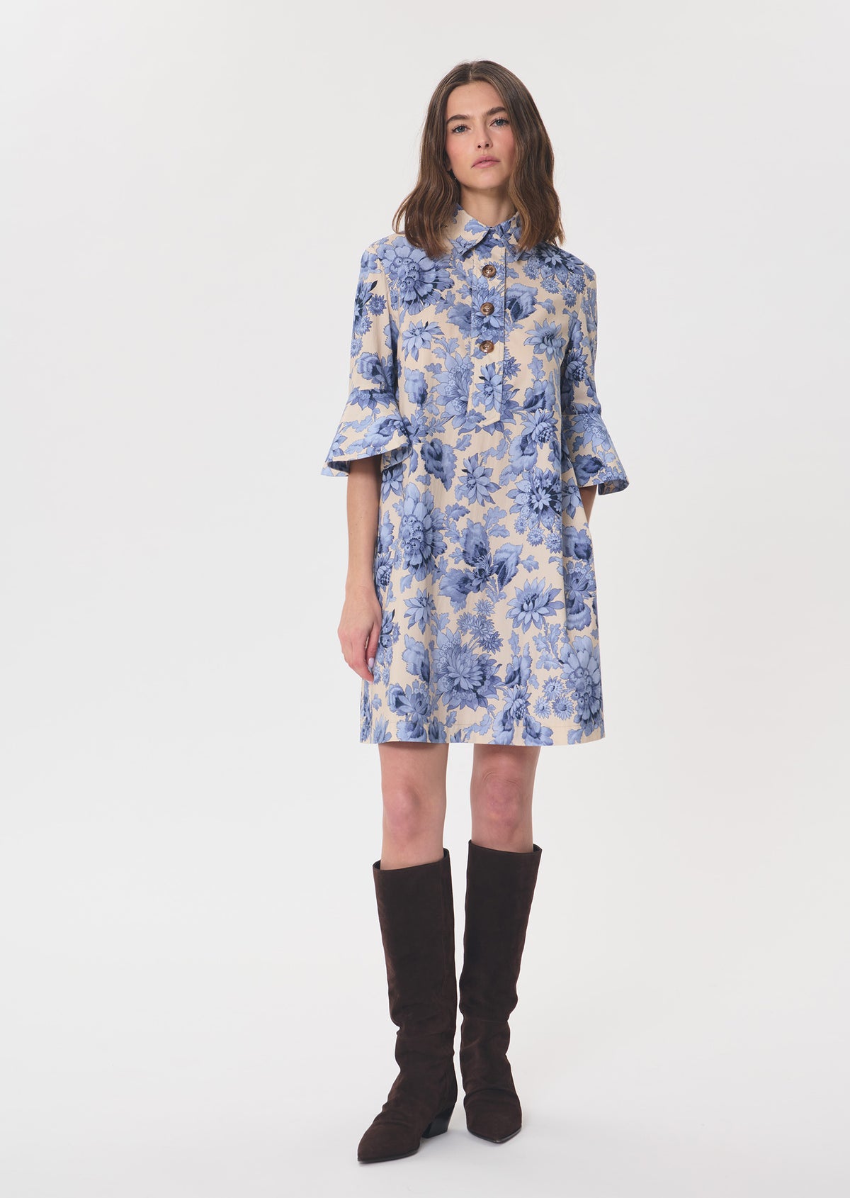 Roselia dress in off white cotton by Tara Jarmon