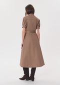 Rick dress in camel cotton by Tara Jarmon