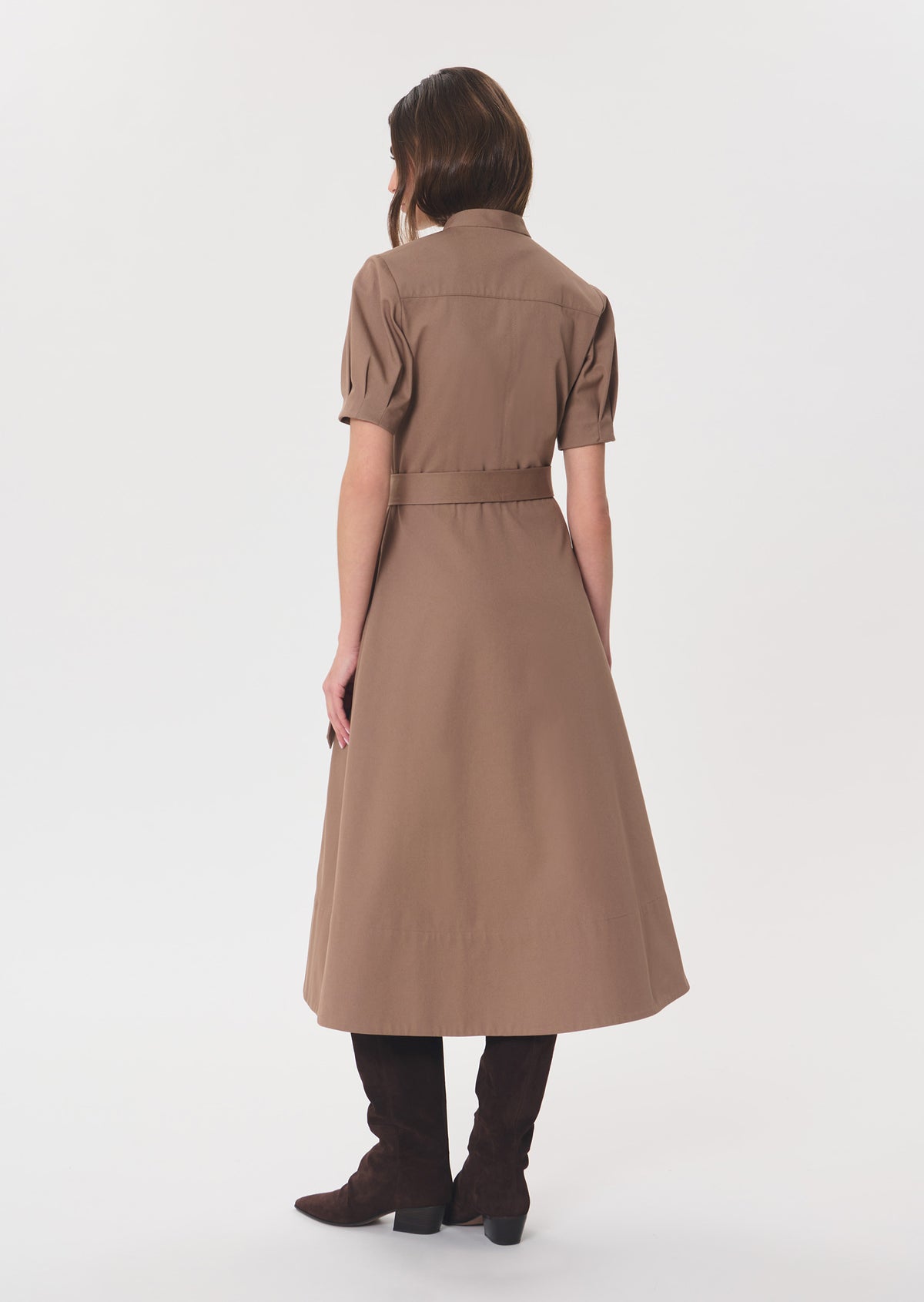 Rick dress in camel cotton by Tara Jarmon