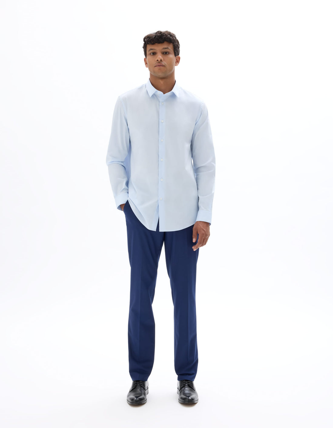 light blue Long sleeves Shirt