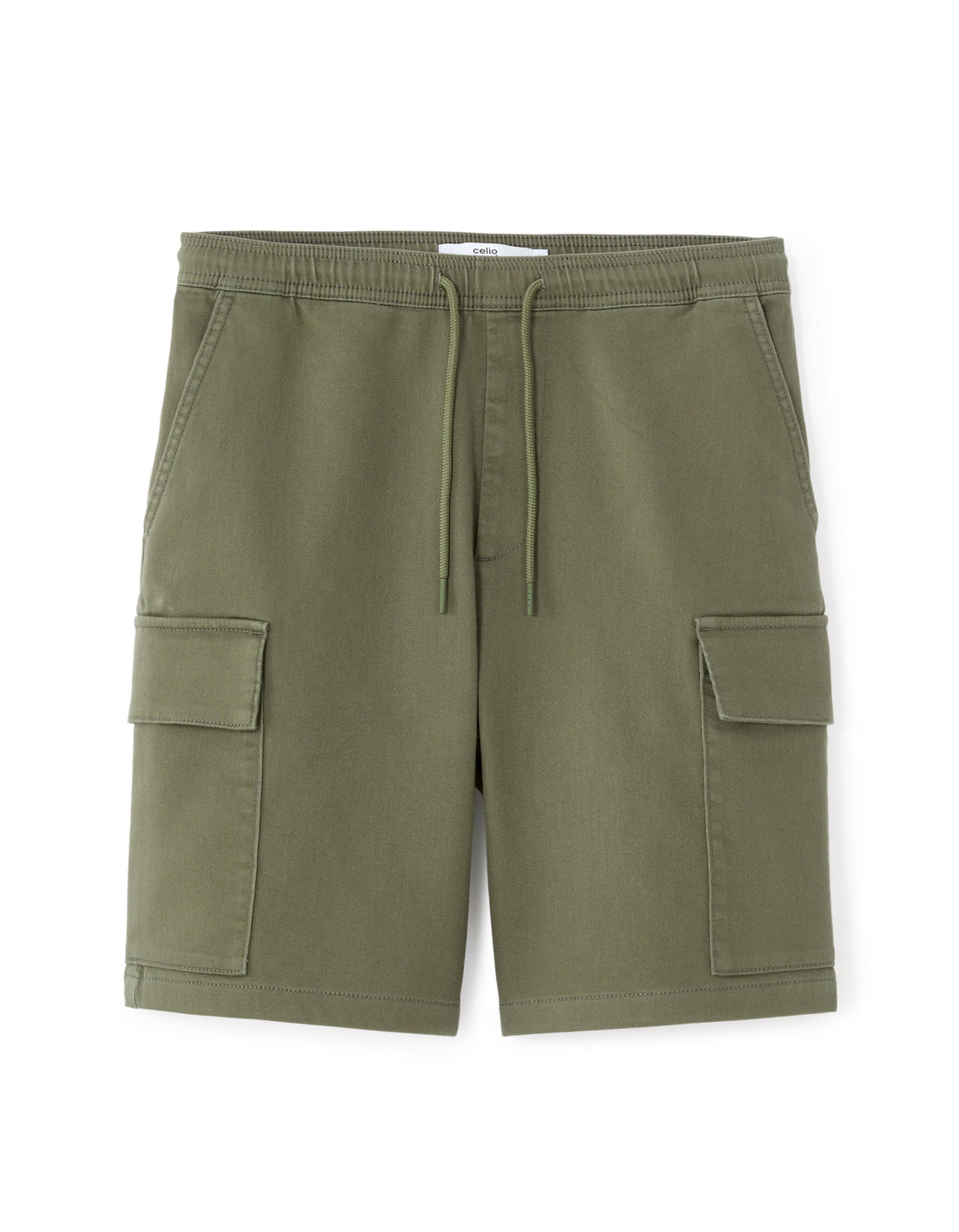 Stretch Cotton Cargo Bermuda Shorts Celio