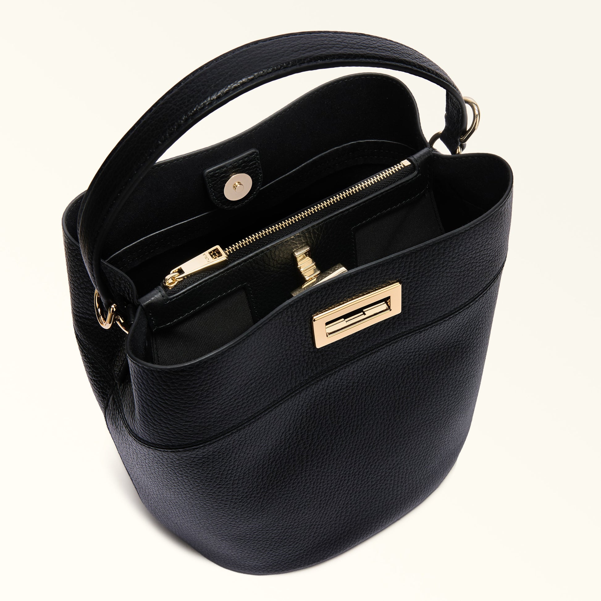 Furla Amelia M Bucket Bag in Black - Bags 