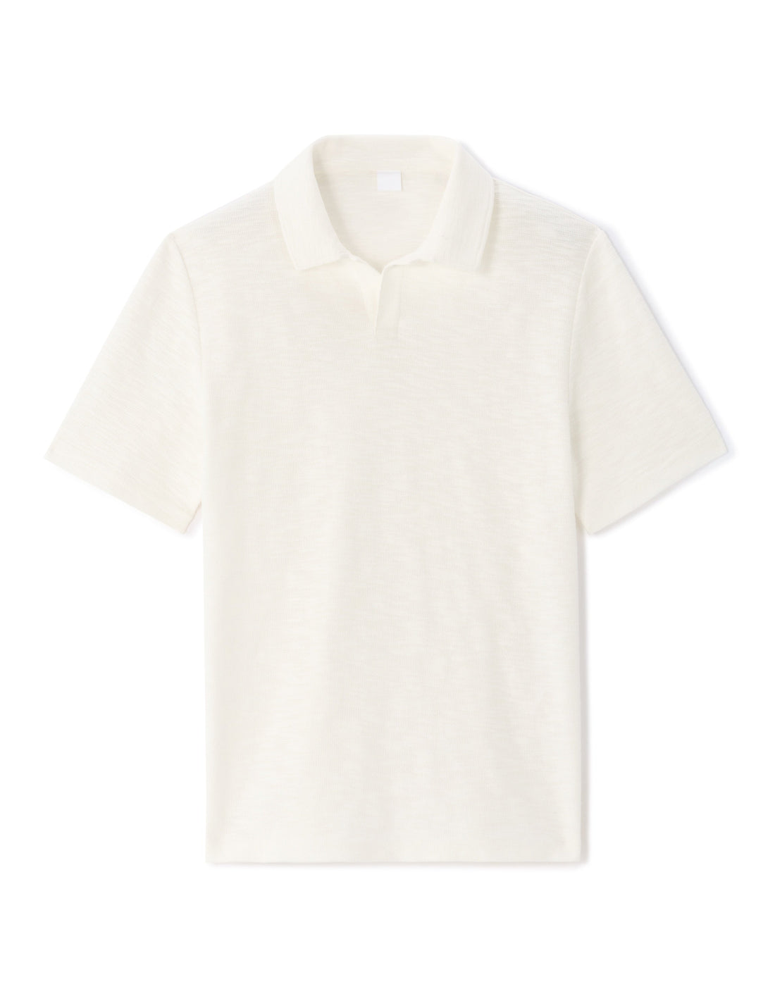 Regular Fit Cuban Collar Polo Shirt with Bouclé Effect Celio