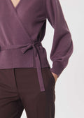 Gabbie cardigan in purple wool by Tara Jarmon