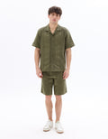 Regular Fit 100% Cotton Jacquard Short-Sleeve Shirt Celio