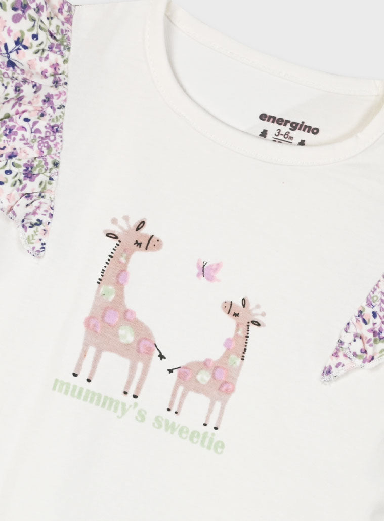 Set t-shirt and leggings for baby girls Energiers