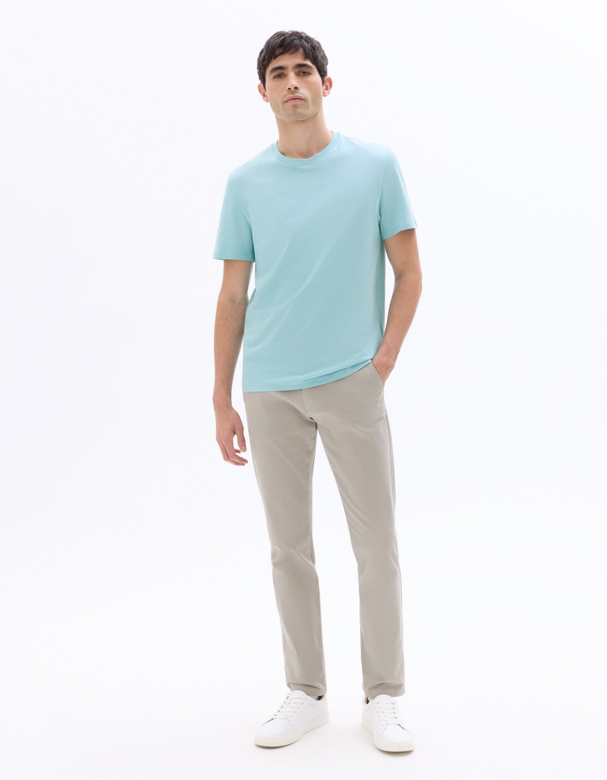 Slim Fit Stretch Cotton Chino Pants - Regular Length Celio