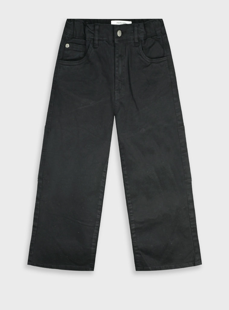 Cotton Girl Trousers - Black