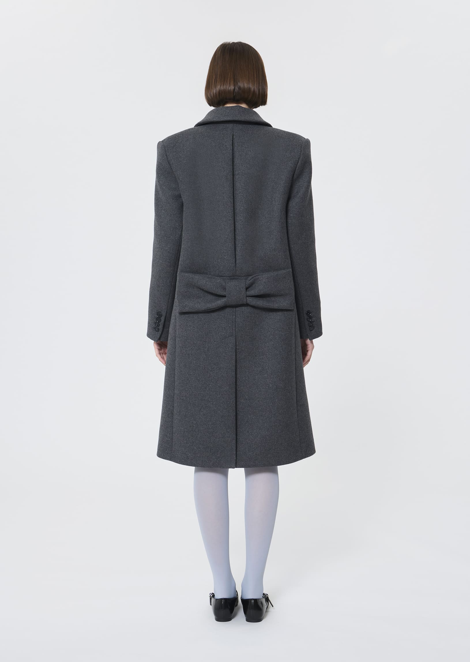 Manola  grey woollen cloth coat