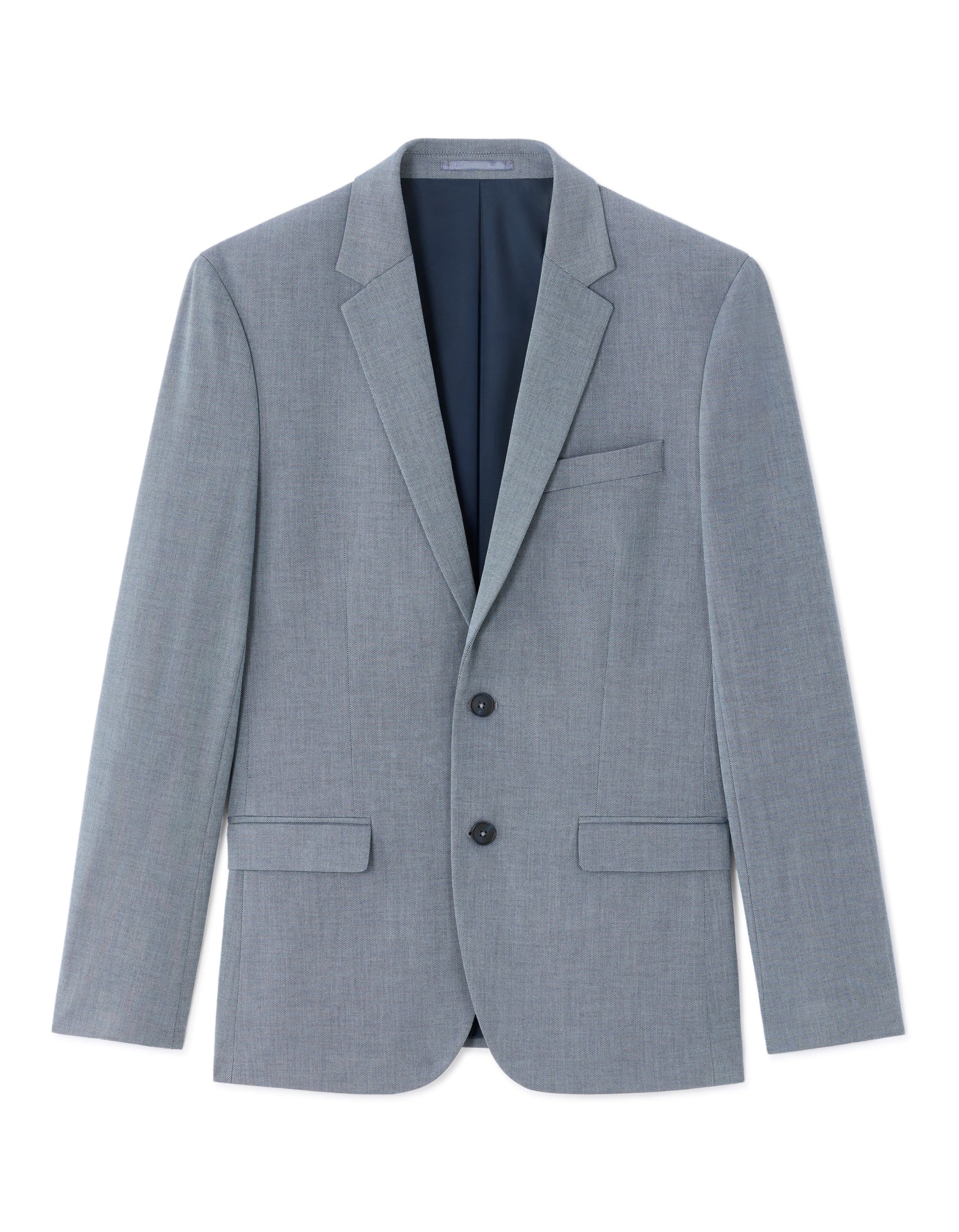 Slim Fit Stretch Blue Suit Jacket Celio
