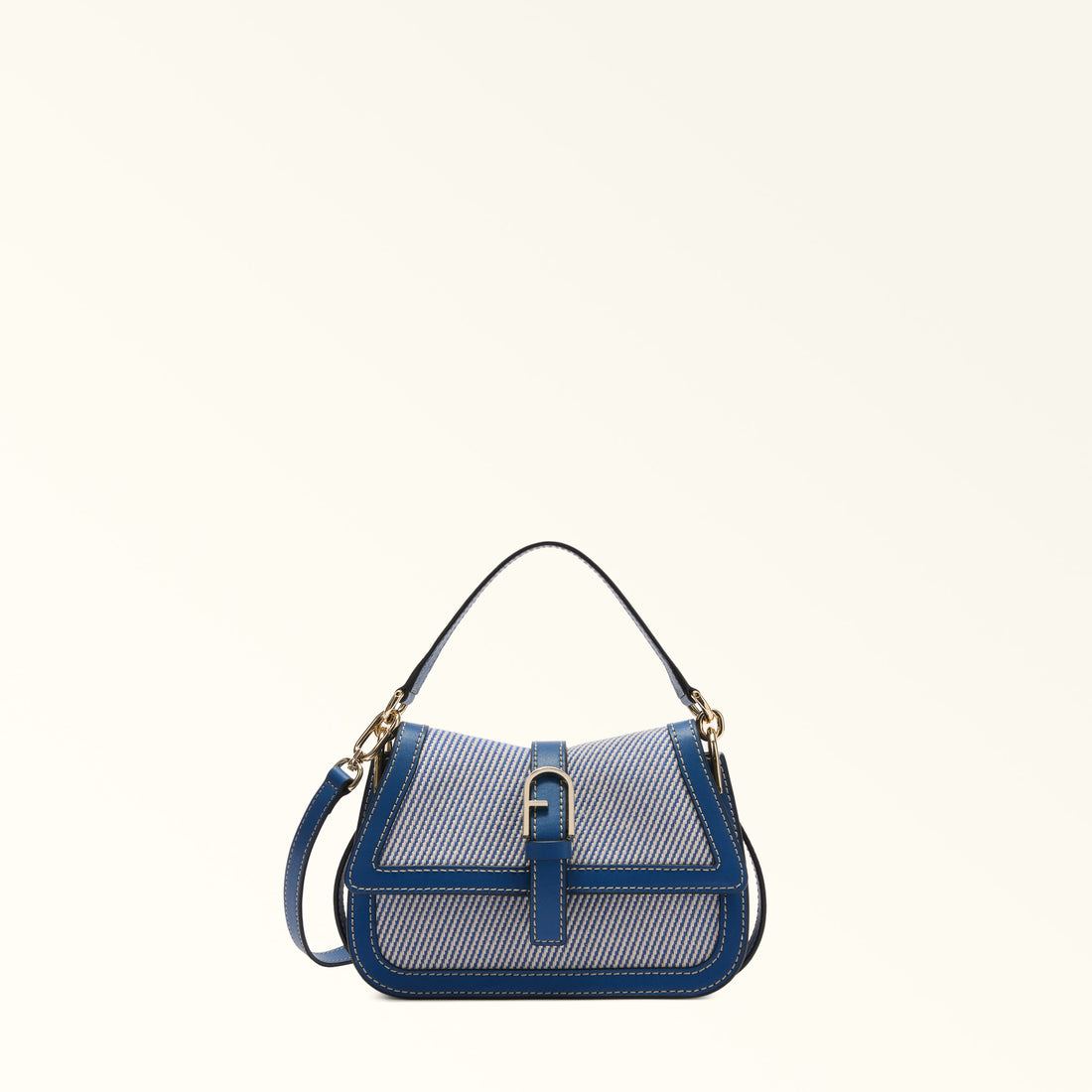 Furla Flow Mini Top Handle in Blue - Bags 