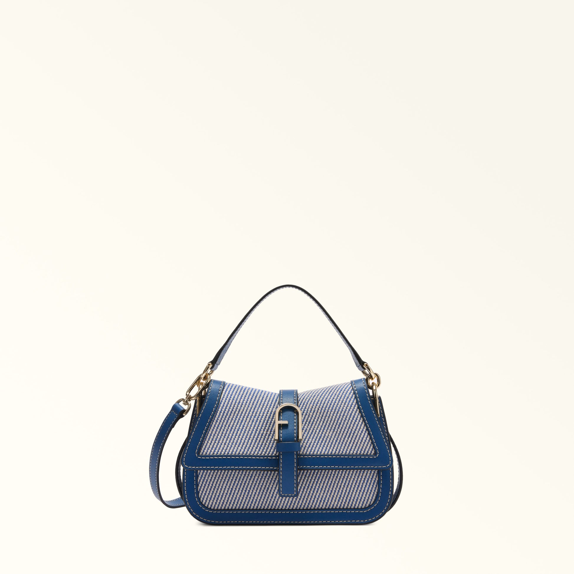 Furla Flow Mini Top Handle in Blue - Bags 