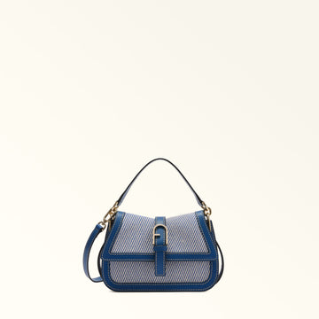 Furla Flow Mini Top Handle in Blue - Bags 