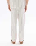Celio Straight Striped Pants - Beige