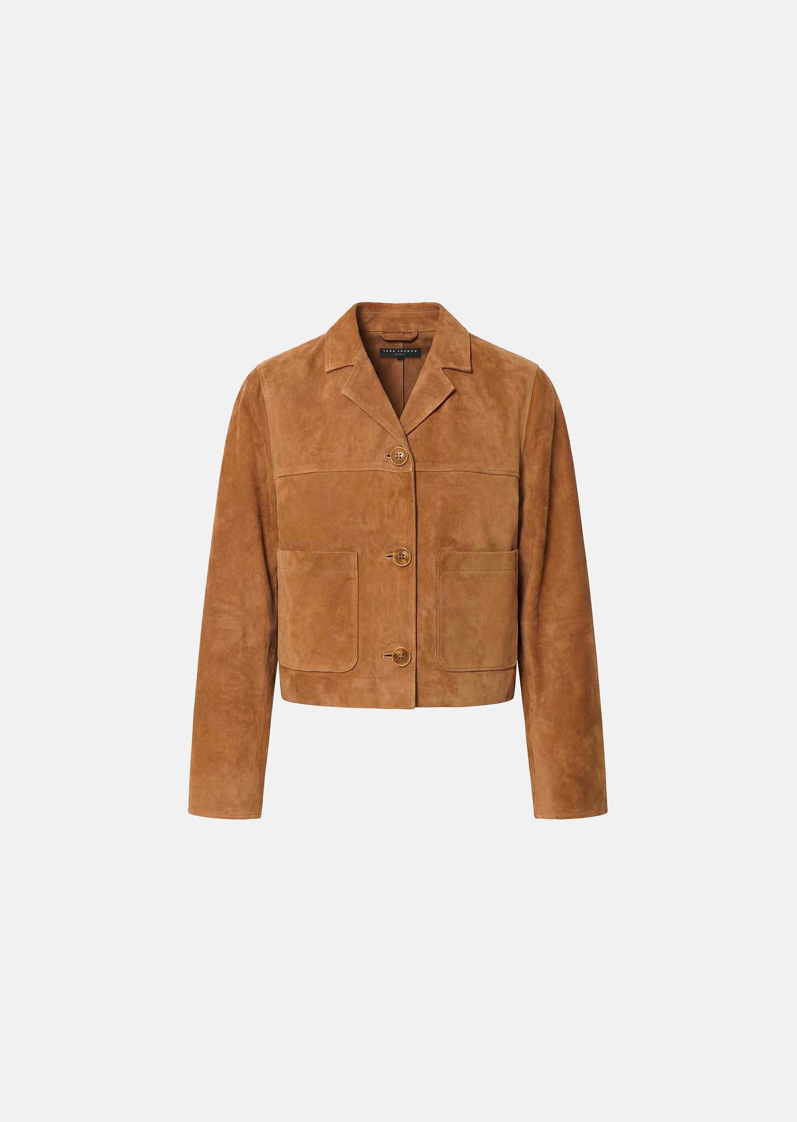 Jacket beige suede