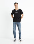 FEFATHER BLACK SS TSHIRT - Celio lebanon