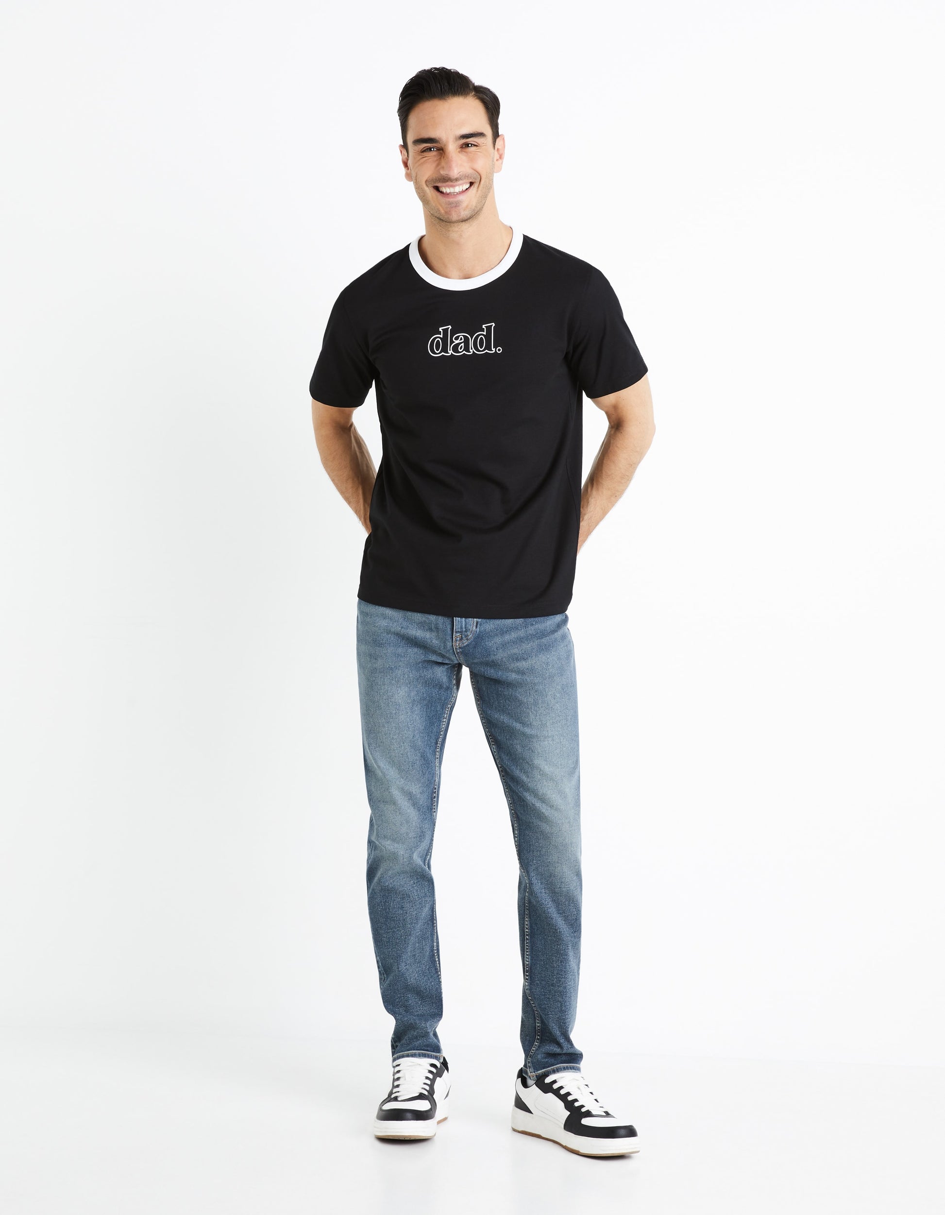 FEFATHER BLACK SS TSHIRT - Celio lebanon