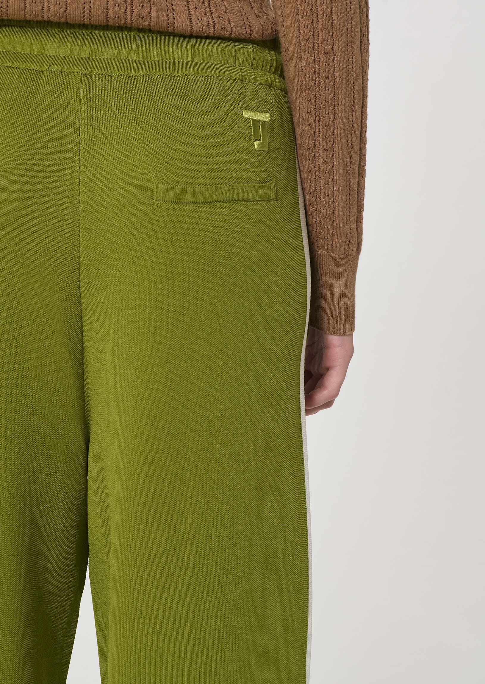trousers in beige technical mesh