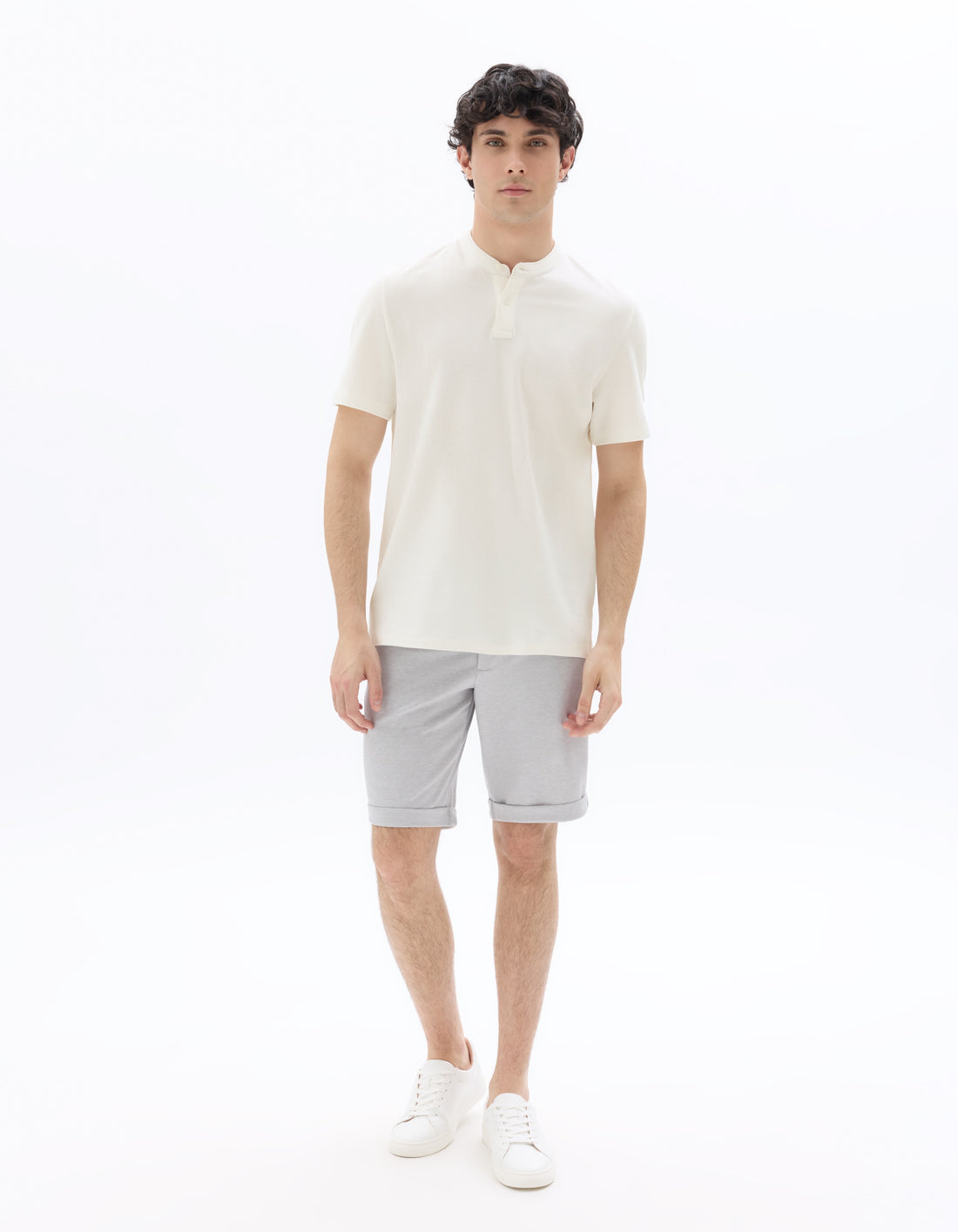 Celio Light Grey 24/7 Knit Bermuda Shorts - Grey