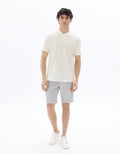 Celio Light Grey 24/7 Knit Bermuda Shorts - Grey
