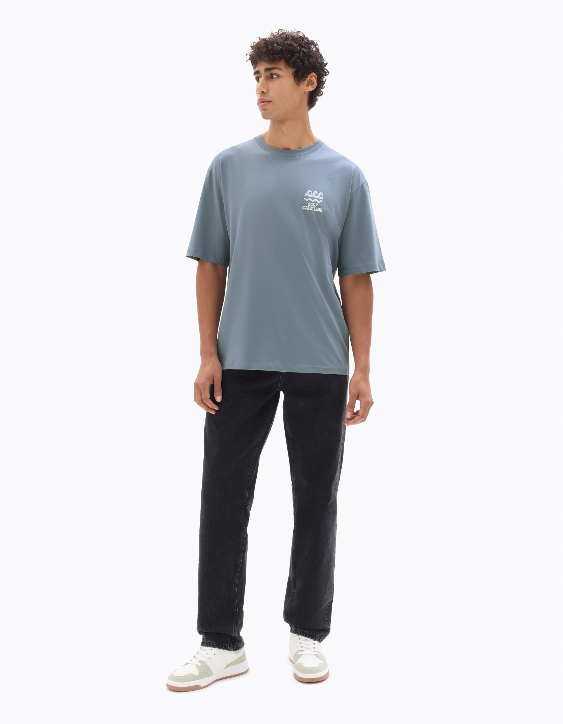 Grey Blue Short Sleeves Tshirt - Celio Lebanon