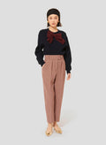 Paseo Burgundy Houndstooth Pants by Tara Jarmon Lebanon