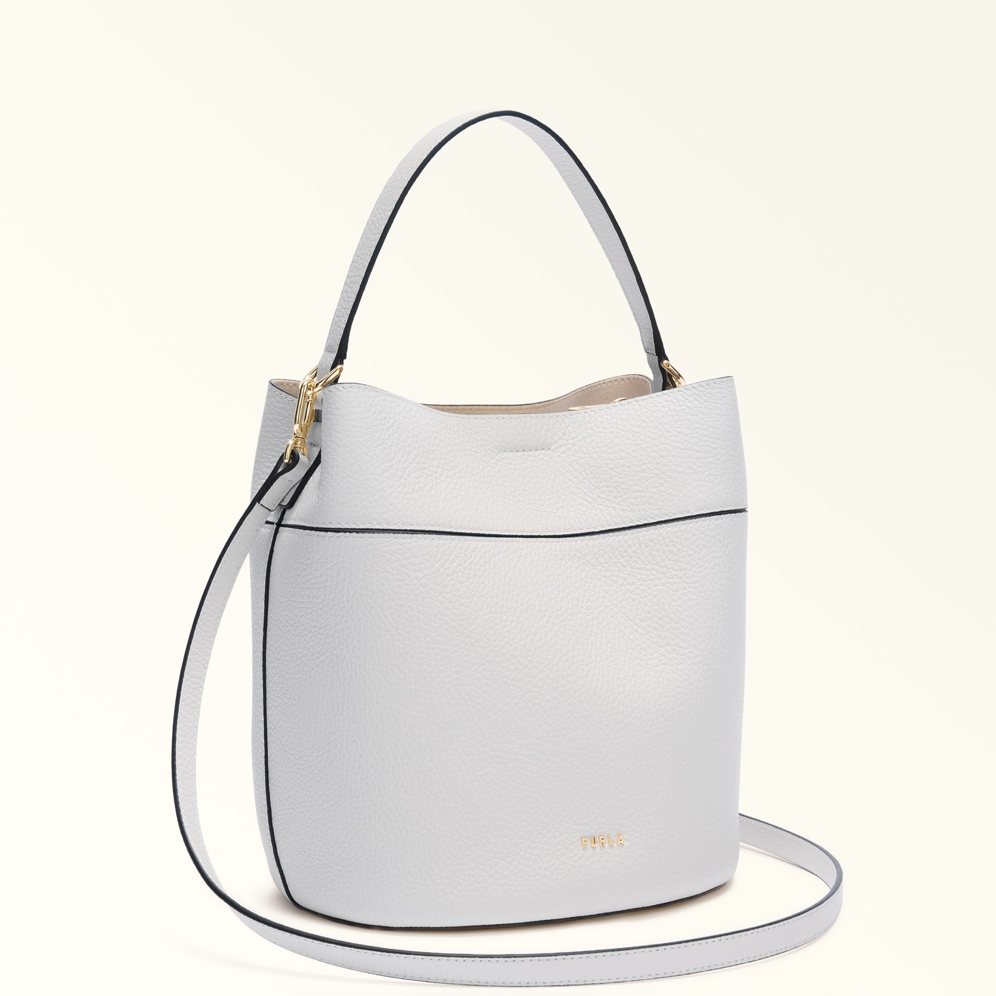 Furla Amelia M Bucket Bag in White - Bags 