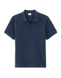 Celio Regular Fit Ribbed Knit 100% Cotton Polo - Navy