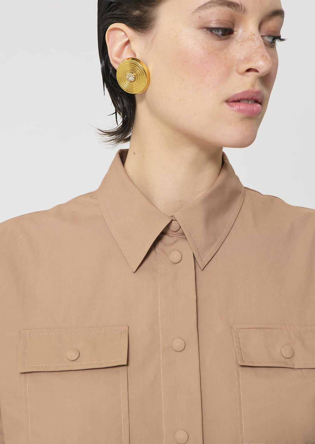 shirt in white poplin