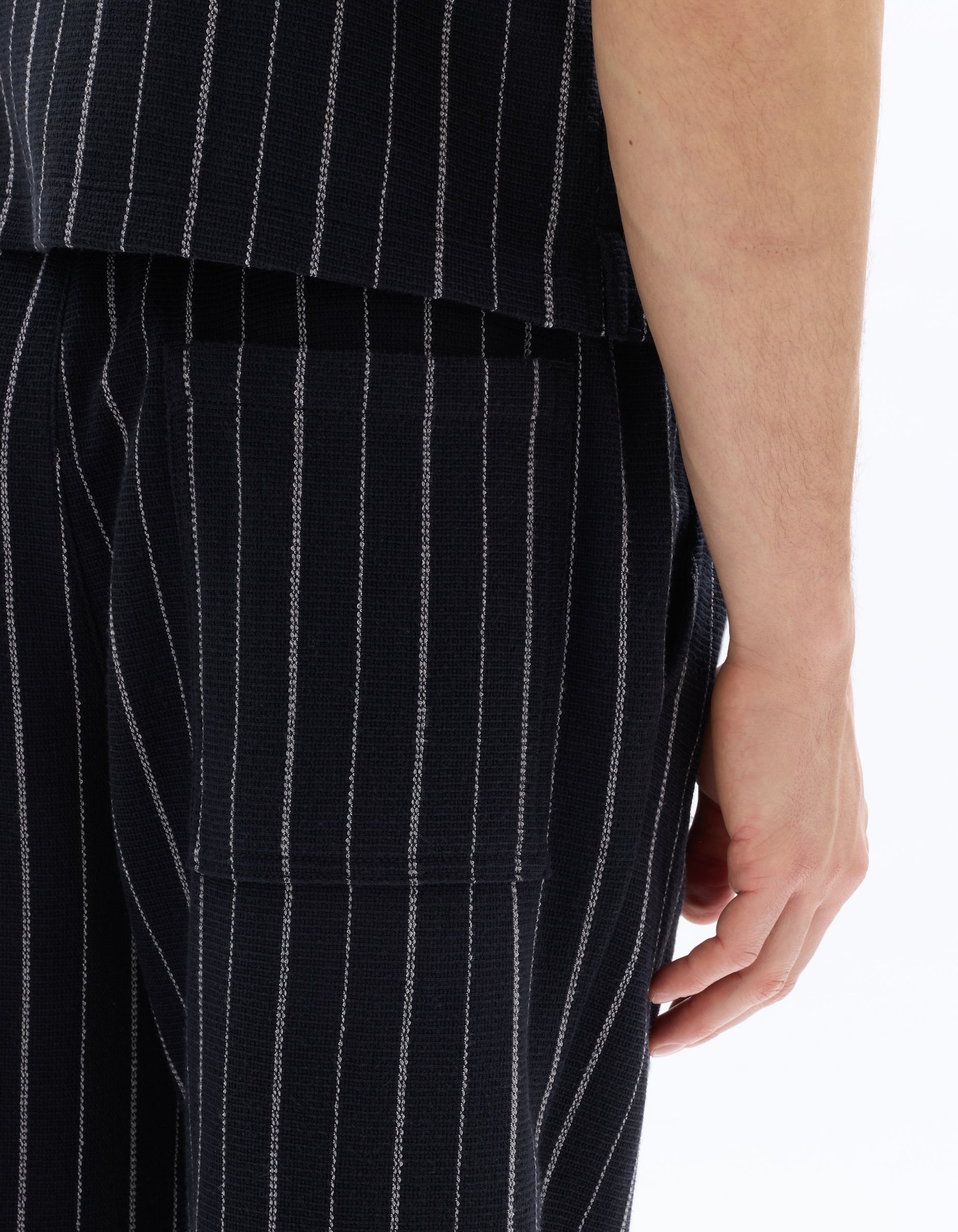 Celio Striped Straight Pants - Blue
