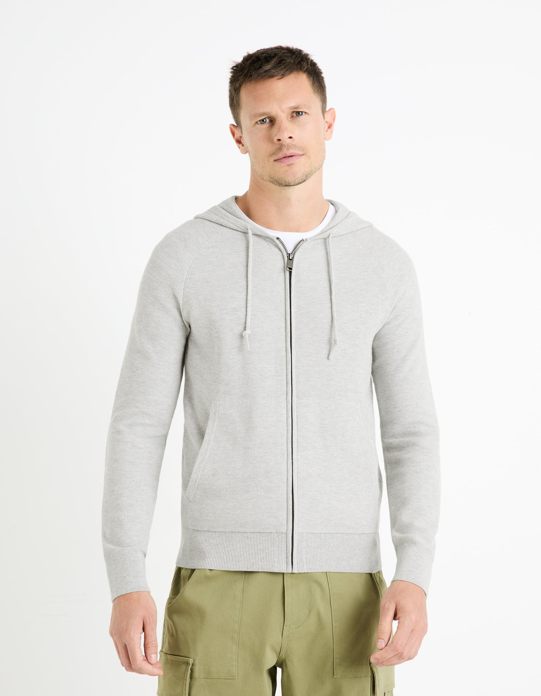 CEPICKY GREY MEL CARDIGAN - Celio lebanon