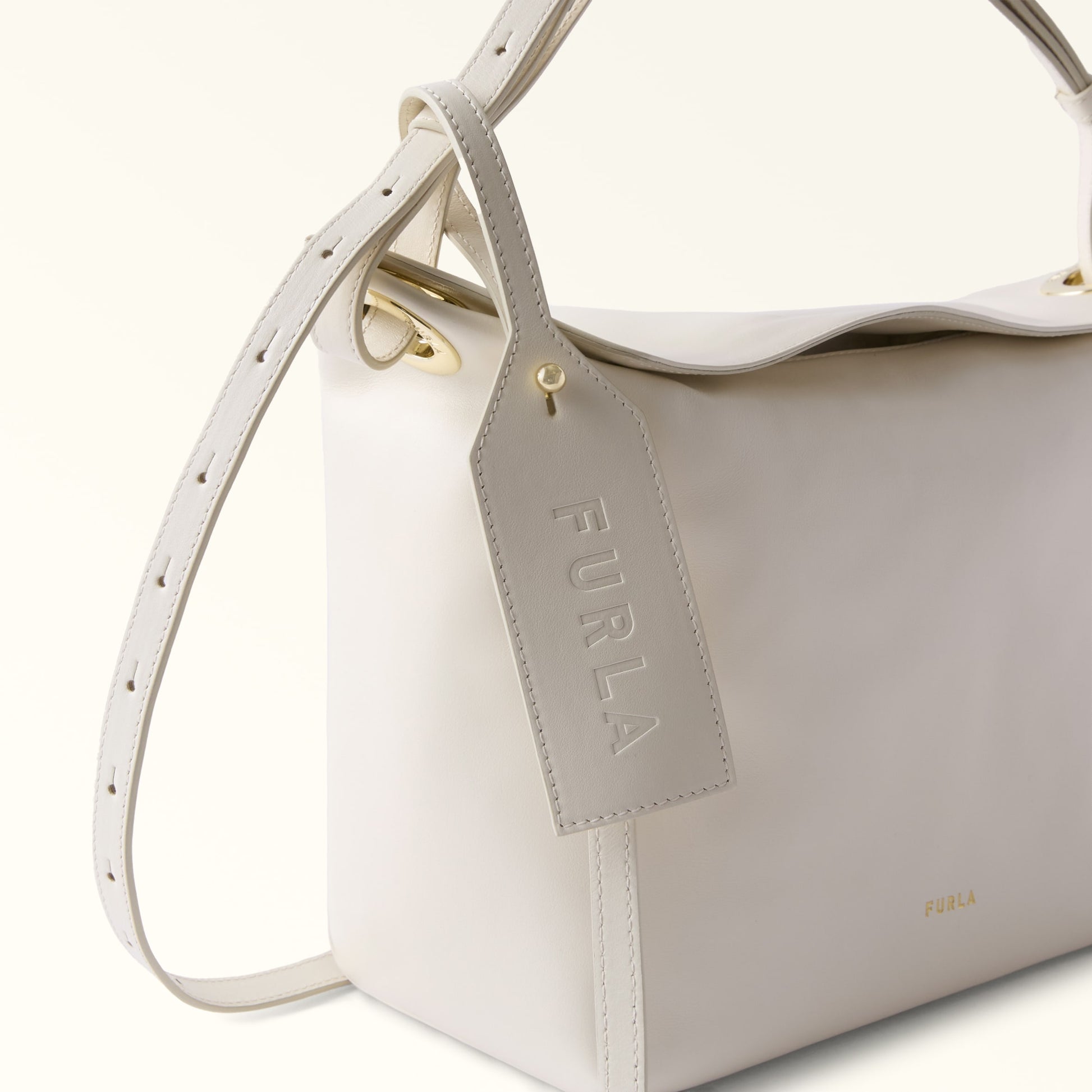 Furla Ginevra M Shoulder Bag in White - Bags 
