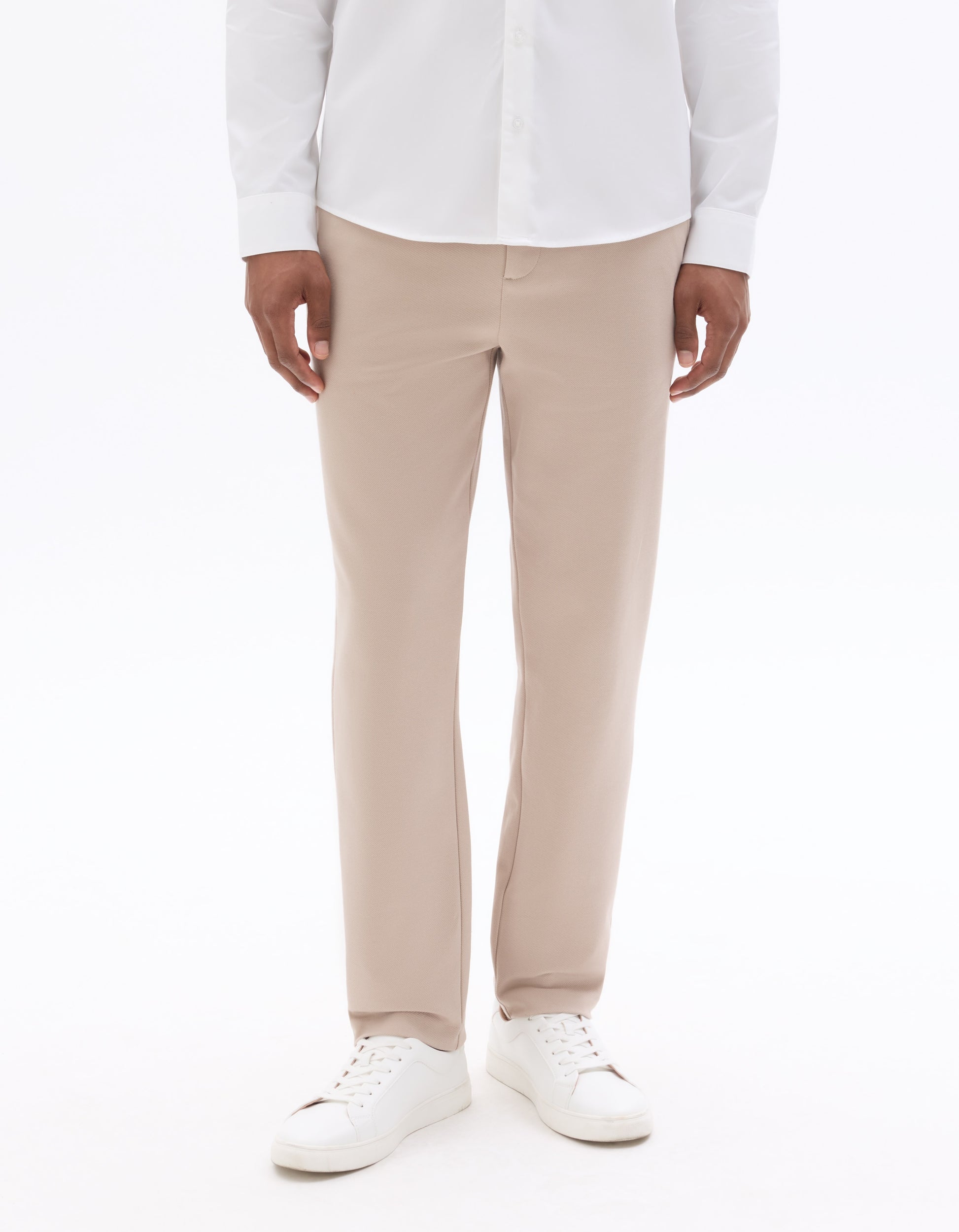 Celio All-Day Slim Fit Knit Chino Pants - Beige