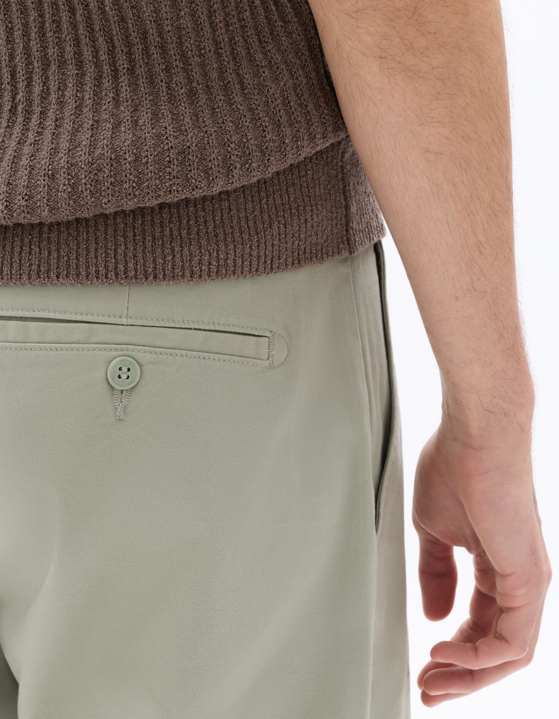 Straight Fit Stretch Cotton Chino Pants - Regular Length Celio