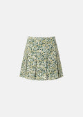 skirt in green floral print