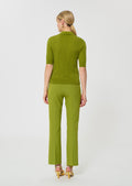 sweater in green silky cotton