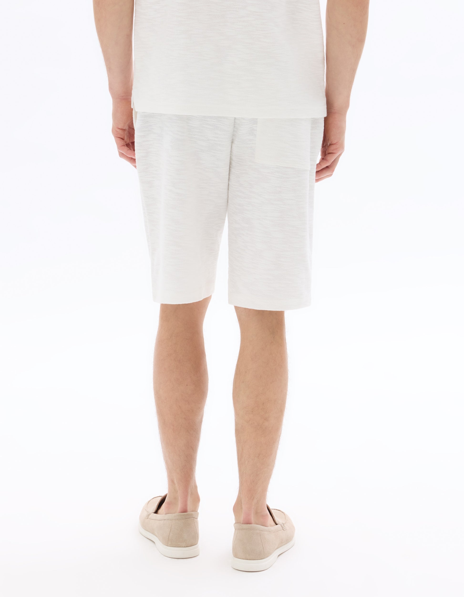 Celio Regular Fit Loopback Bermuda Shorts - White