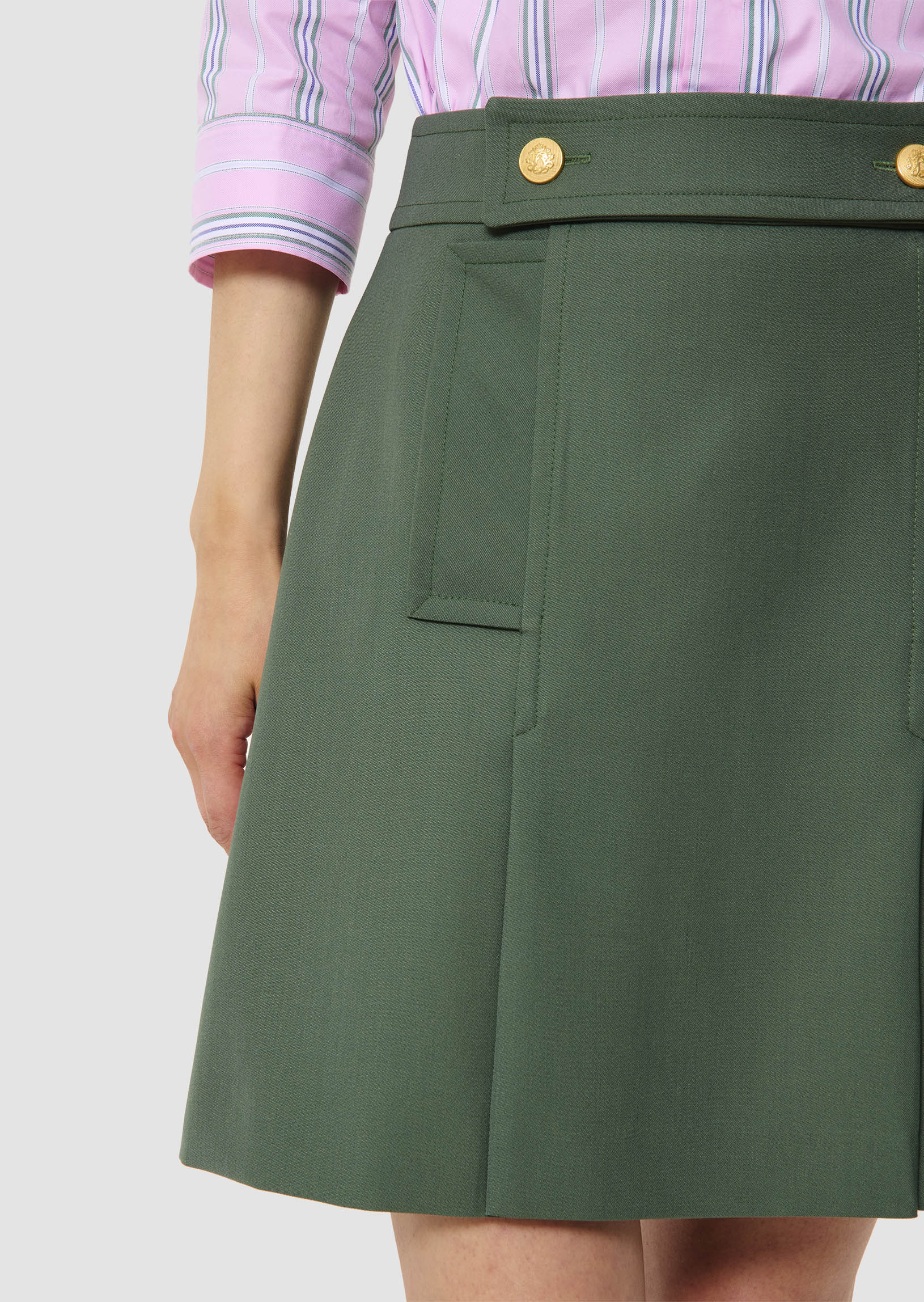 Jimmy green tailored wool skirt by Tara Jarmon Lebanon