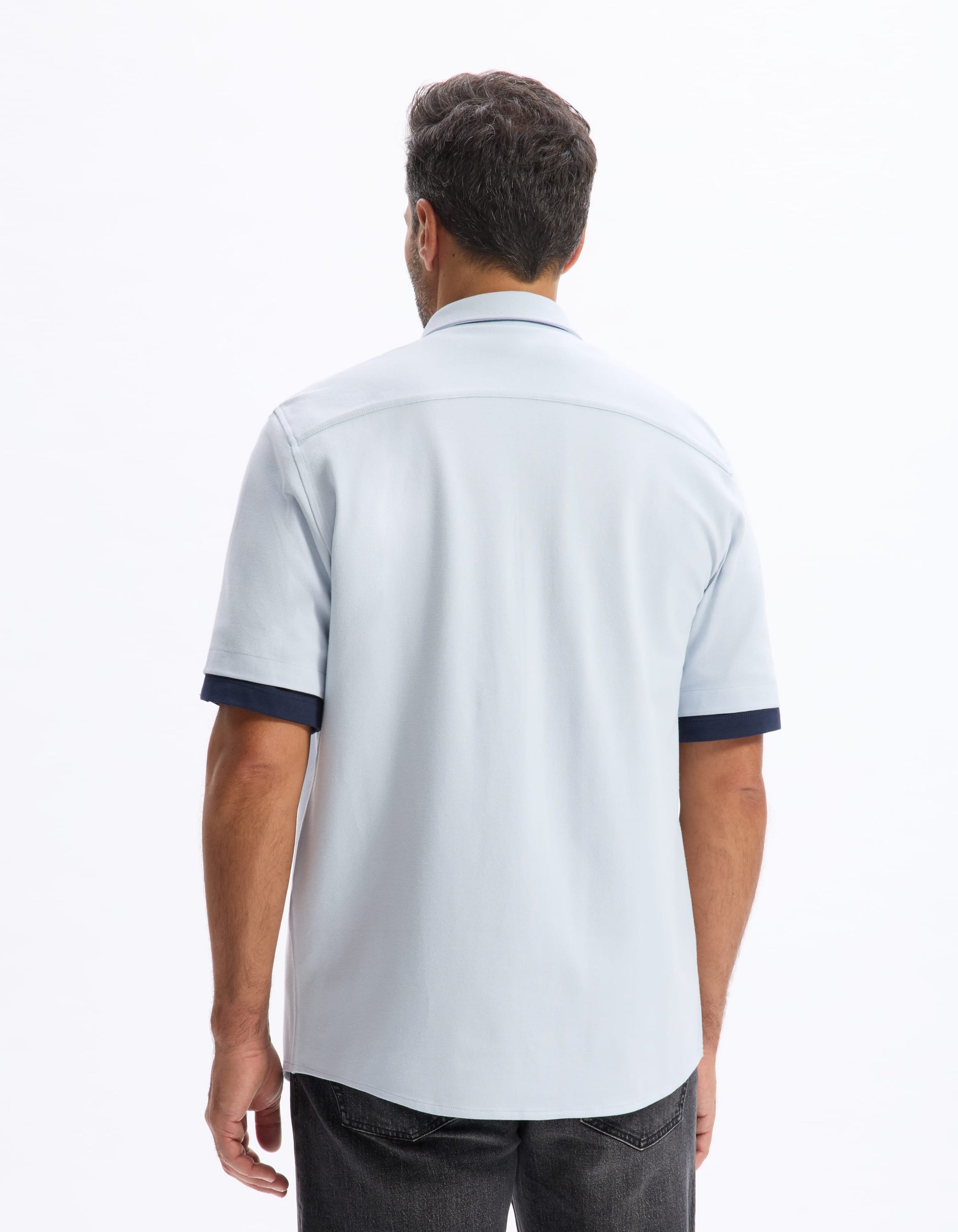 blue Short sleeves Shirt