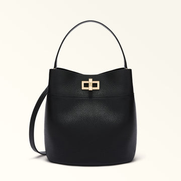 Furla Amelia M Bucket Bag in Black - Bags 