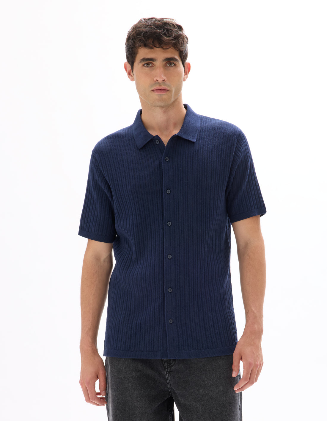 Navy Short Sleeves Shirt - Celio Lebanon