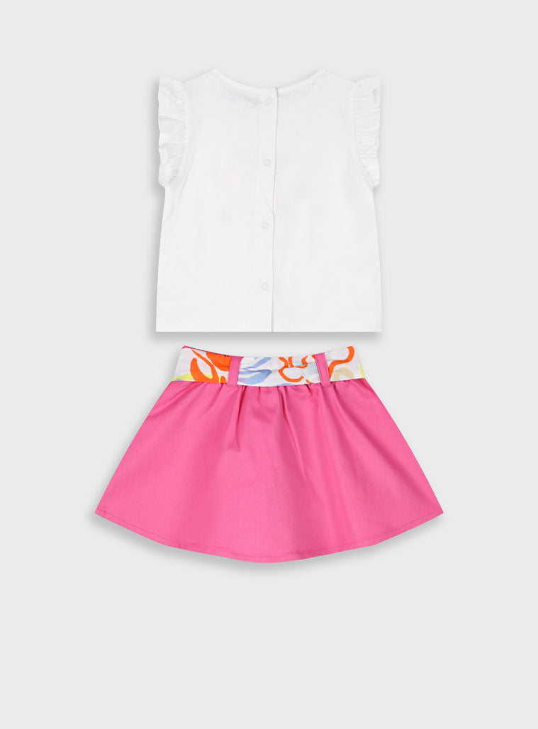 Set t-shirt with skirt for baby girls Energiers