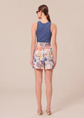 Shelby blue floral printed cotton shorts by Tara Jarmon Lebanon