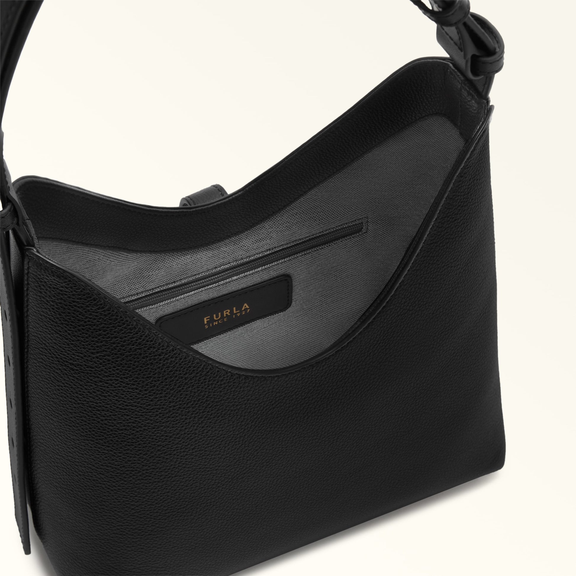 Furla Goccia S Hobo in Black - Bags 