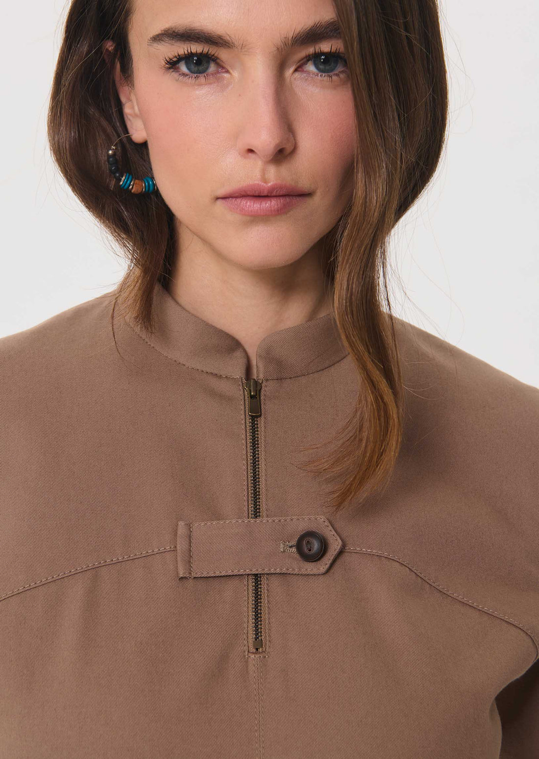 Rick dress in camel cotton by Tara Jarmon