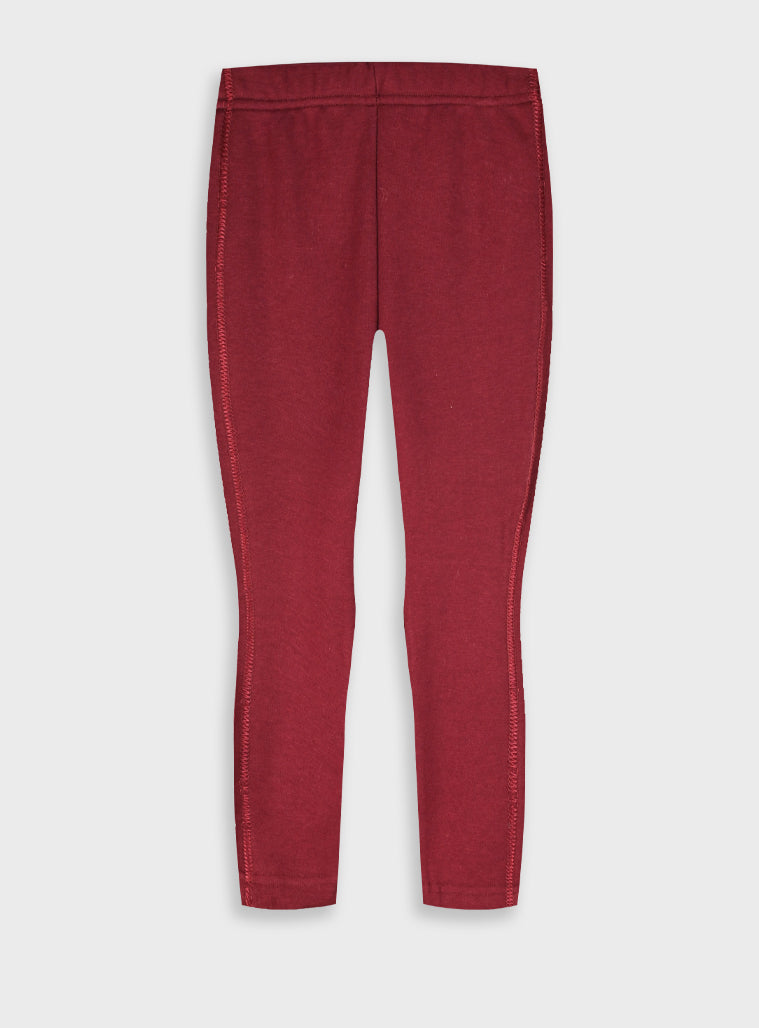 Girl Leggings - Burgundy