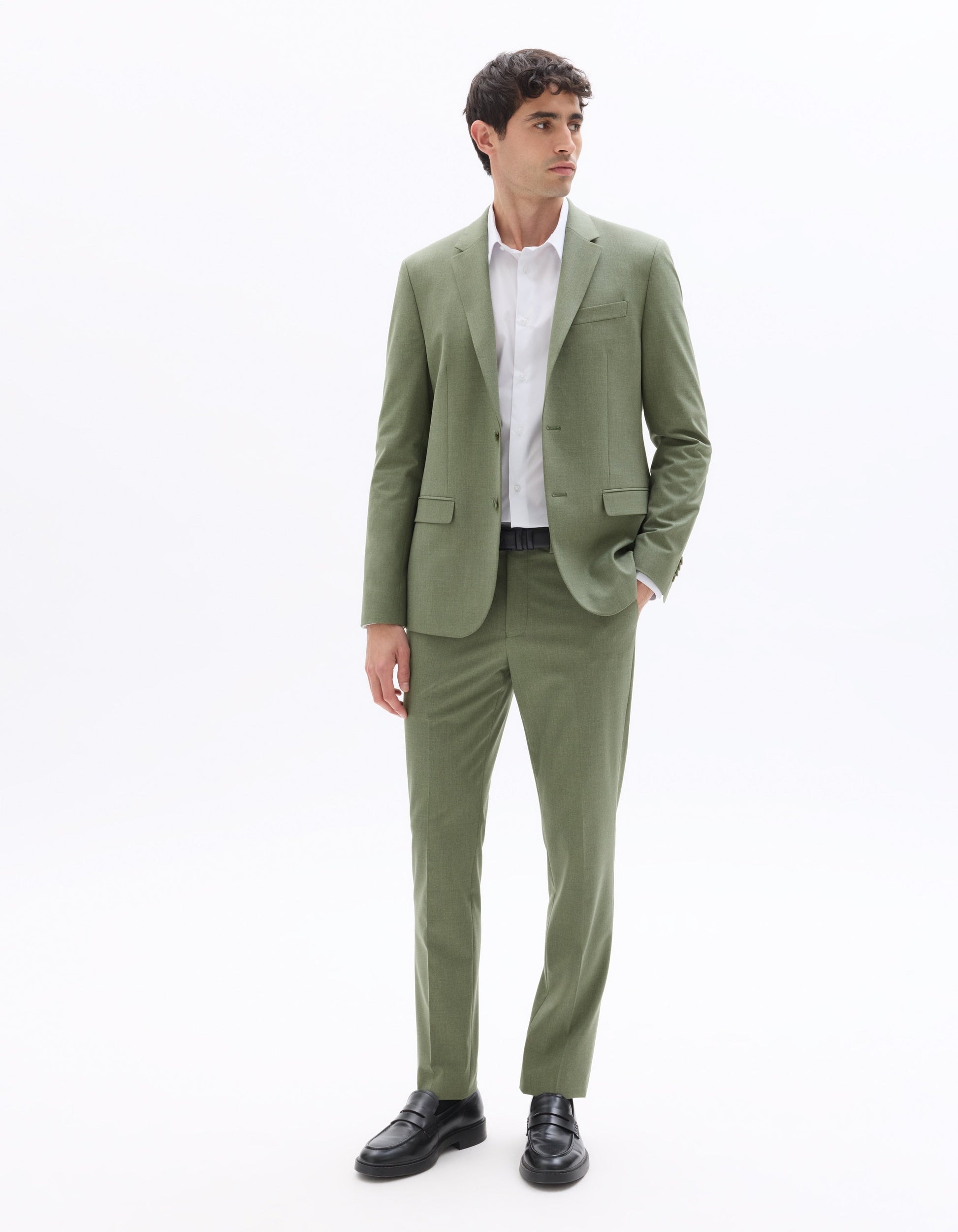 Light Green Slim Fit Bi-Stretch Suit Jacket Celio