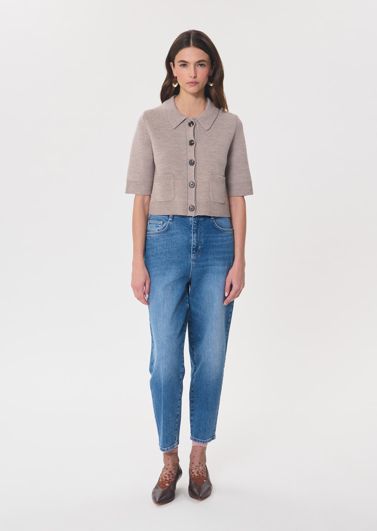 Genny cardigan in hazel wool by Tara Jarmon