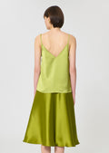 top in yellow satin